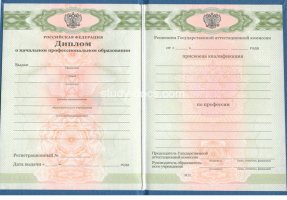 Диплом училища 2010 в Санкт-Петербурге
